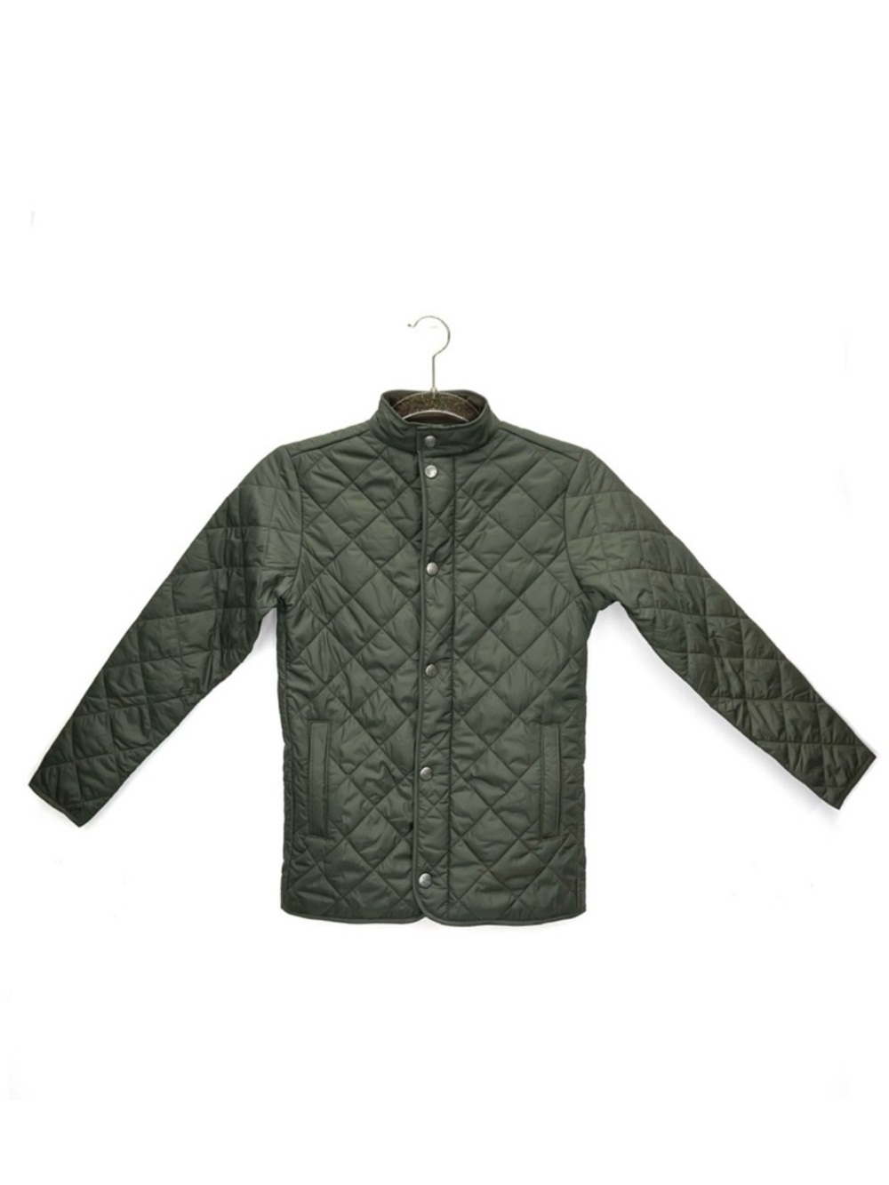 Peter Millar Suffolk Quilted Coat Boys Size Small (7-8) Olive Green Golf New NWT